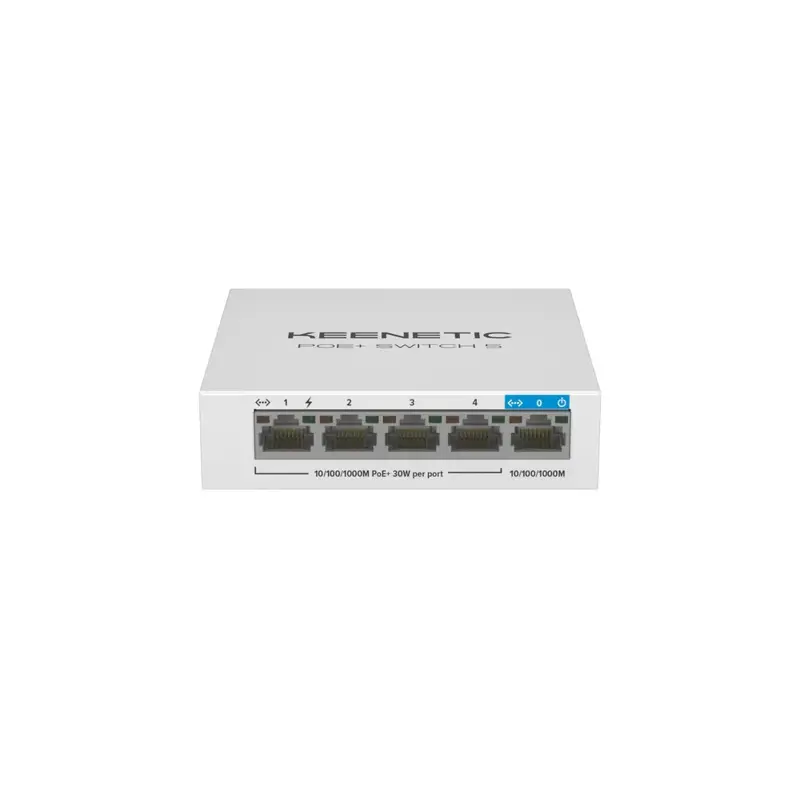 коммутатор Keenetic PoE+ Switch 5 (KN-4610), (L2) 5x1Гбит/с 4PoE+ 60W Коммутатор неуправляемый