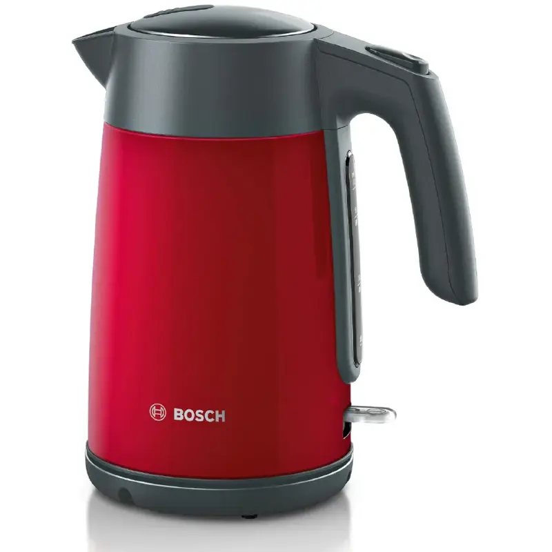 Чайник Bosch TWK7L464, 1.7 л, закрытая спираль, 2400 Вт, красный