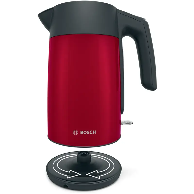 Чайник Bosch TWK7L464, 1.7 л, закрытая спираль, 2400 Вт, красный