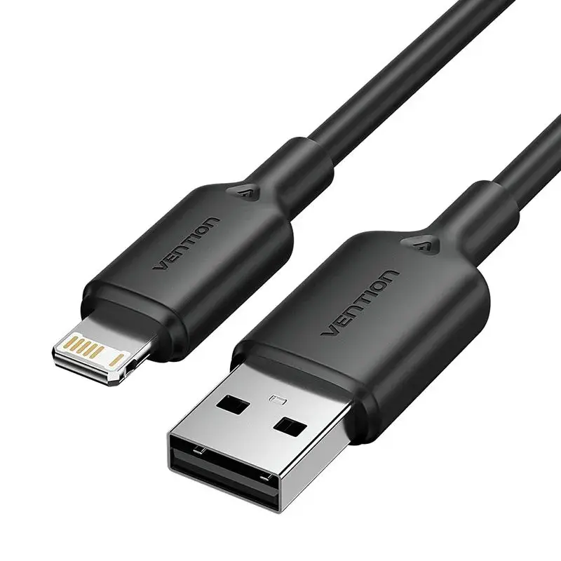 Кабель Vention USB 2.0 AM/Lightning 8M для iPad/iPhone 2.4A Черный