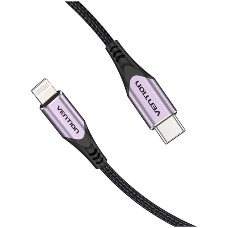 Кабель Vention USB 2.0 CM/Lightning 8M для iPad/iPhone - 1м. Фиолетовый