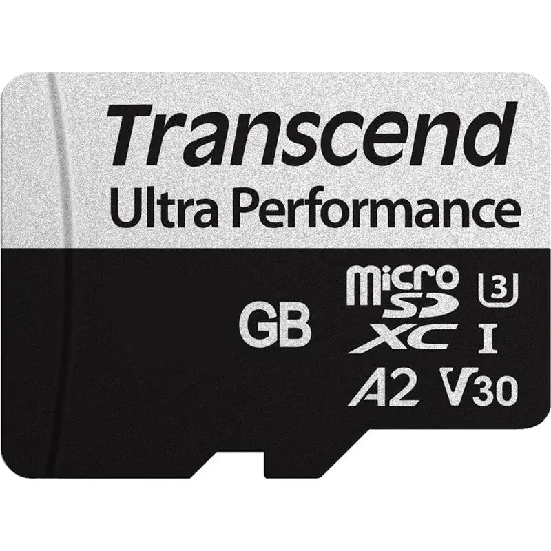 Карта памяти microSD Transcend 128 GB Class 10 UHS-I U3 V30 A2 Ultra Performance с адаптером