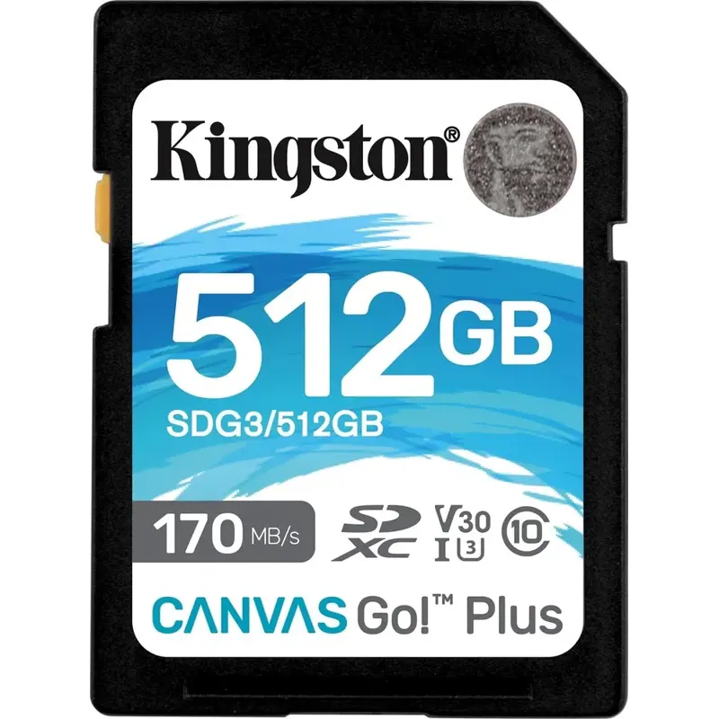 Карта памяти Kingston 512GB SDXC Canvas Go Plus 170R C10 UHS-I U3 V30