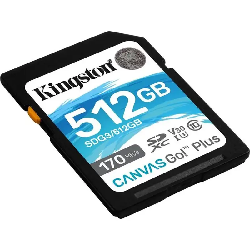 Карта памяти Kingston 512GB SDXC Canvas Go Plus 170R C10 UHS-I U3 V30