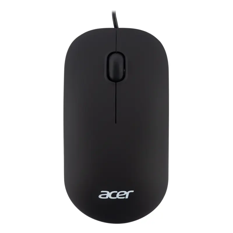 Мышь проводная ACER OMW122, 1200dpi, soft-touch, 3but, black