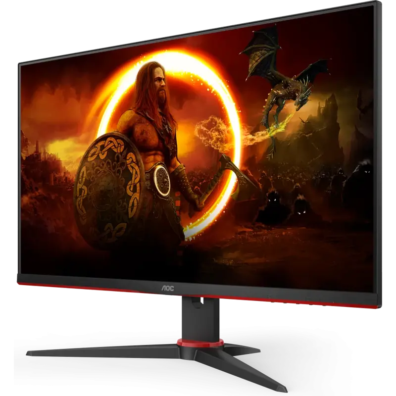 Монитор 23,8'' AOC24G2SPAE', 1920x1080, IPS, 165Hz, 80M:1, 300cd, 1ms, VGA, 2*HDMI, DP, Speakers, FreeSync, Flicker Free, 3Y, Black