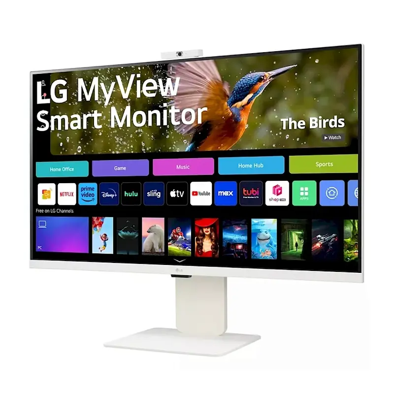 Монитор LG MyView 32SR85U-W 31,5'' 4K UHD Smart, IPS, 400cd/m2, 16:9, 5мс (GtG), 60Hz, 178/178, speakers 5Wx2, webcamera, внешний БП, USB Type-C(90W), 2xHDMI, USB, VESA 100x100 mm, HAS, webOS