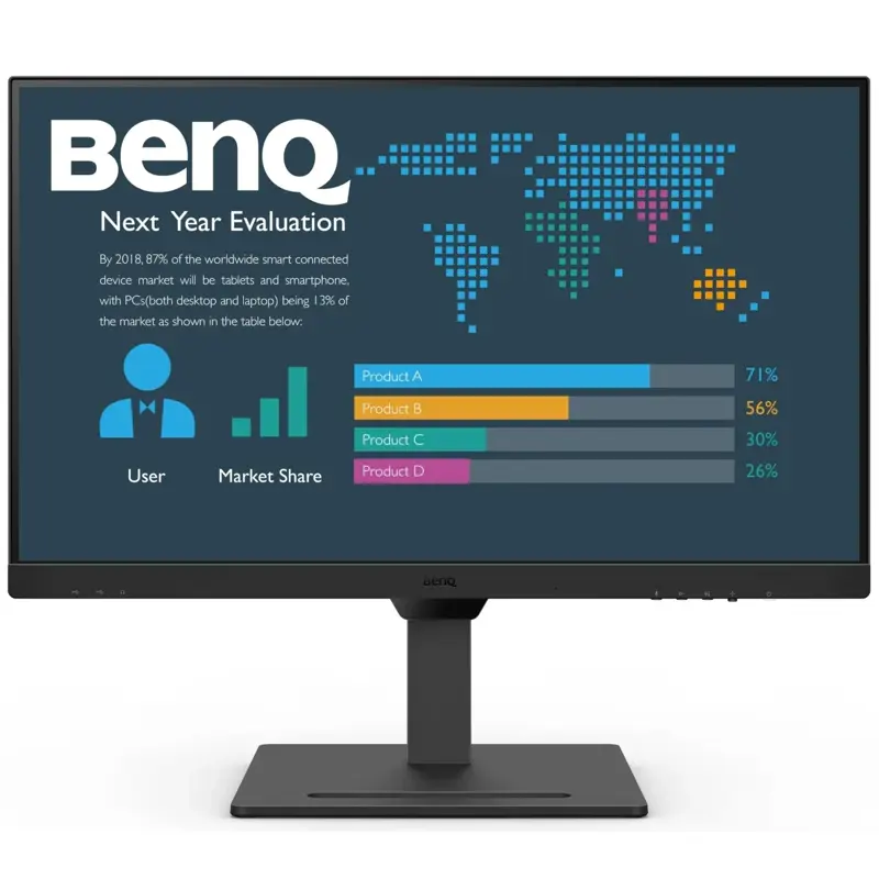 Монитор Benq BL2790QT 27'', 2560x1440, IPS,  60Hz, 20M:1, 250cd, 5ms, 2*HDMI, DP, USB-C (65W)Speakers, Height adj 110, Pivot, Flicker-free; Low Blue Light, 3Y, White