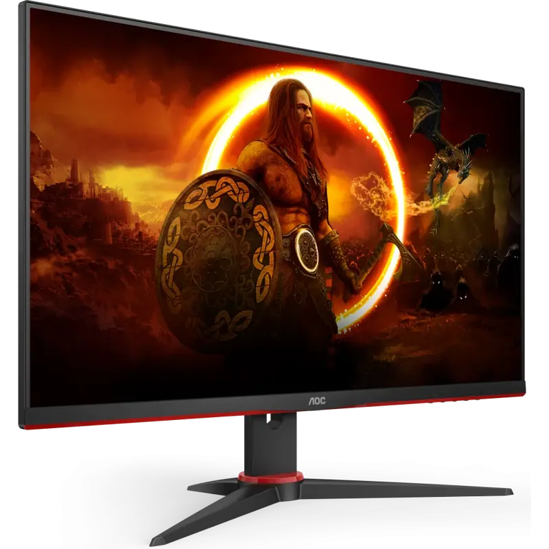 Монитор 23,8'' AOC24G2SPAE', 1920x1080, IPS, 165Hz, 80M:1, 300cd, 1ms, VGA, 2*HDMI, DP, Speakers, FreeSync, Flicker Free, 3Y, Black