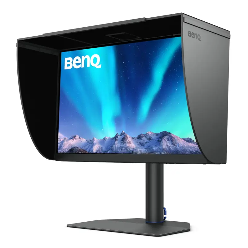 Монитор Benq SW272Q 27'', 2560x1440, IPS,  60Hz, 1000:1, 300cd, 5ms, 2*HDMI, DP; 2*USB 3,0, USB C*90W, Height adj 140, Pivot, 100% sRGB, Flicker-free;Low Blue Light, Calibration Report, Shading Hood, 3Y, Grey