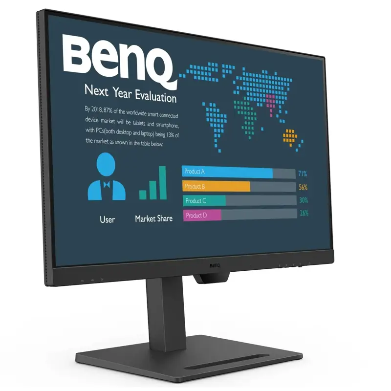 Монитор Benq BL2790QT 27'', 2560x1440, IPS,  60Hz, 20M:1, 250cd, 5ms, 2*HDMI, DP, USB-C (65W)Speakers, Height adj 110, Pivot, Flicker-free; Low Blue Light, 3Y, White