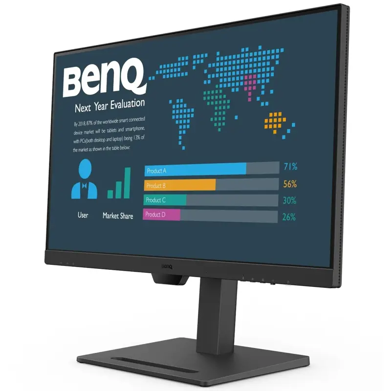 Монитор Benq BL2790QT 27'', 2560x1440, IPS,  60Hz, 20M:1, 250cd, 5ms, 2*HDMI, DP, USB-C (65W)Speakers, Height adj 110, Pivot, Flicker-free; Low Blue Light, 3Y, White