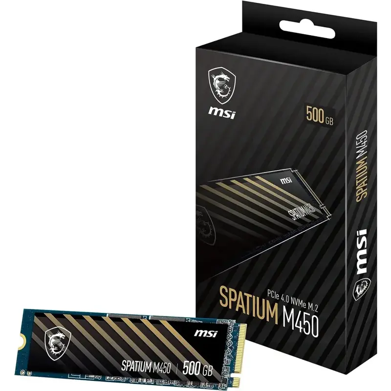 Твердотельный накопитель MSI SPATIUM M450, 500GB, M.2(22x80mm)