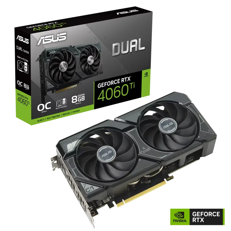 Видеокарта ASUS Dual GeForce RTX 4060 Ti SSD OC Edition 8GB GDDR6