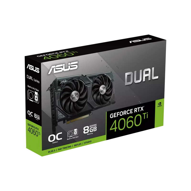 Видеокарта ASUS Dual GeForce RTX 4060 Ti SSD OC Edition 8GB GDDR6