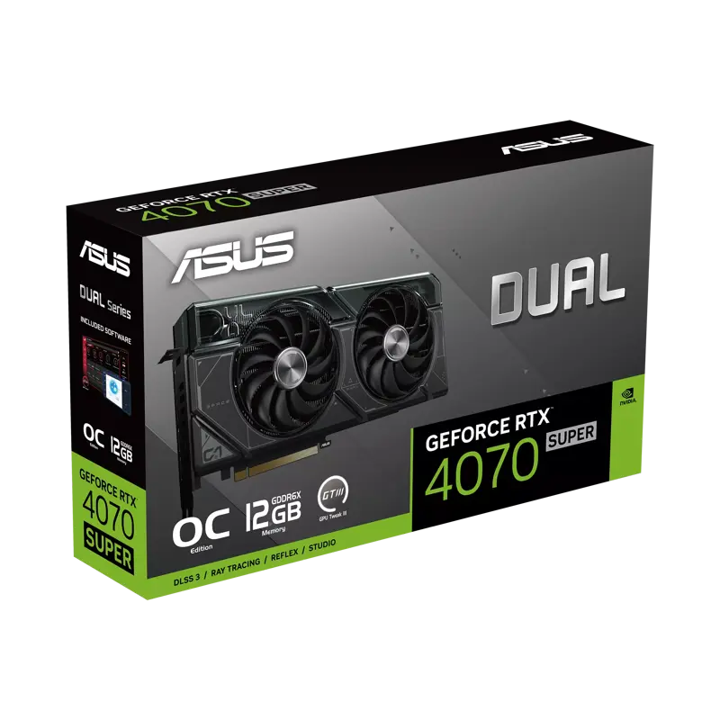 Видеокарта ASUS Dual GeForce RTX 4070 SUPER OC Edition 12GB GDDR6X