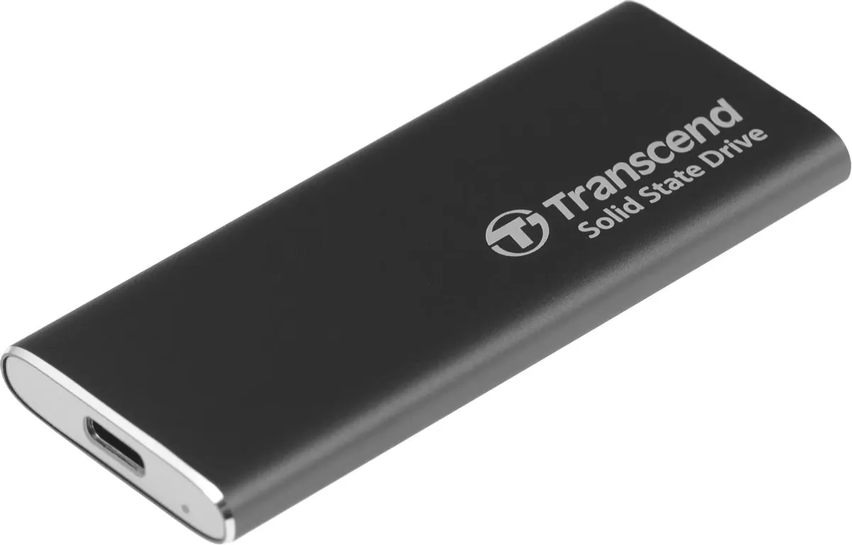 Внешний накопитель SSD Transcend ESD265C, 500GB, Type-C, USB 3.2 Gen2, R/W 1050/950MB/s, 81x33x7mm, два кабеля в комплекте