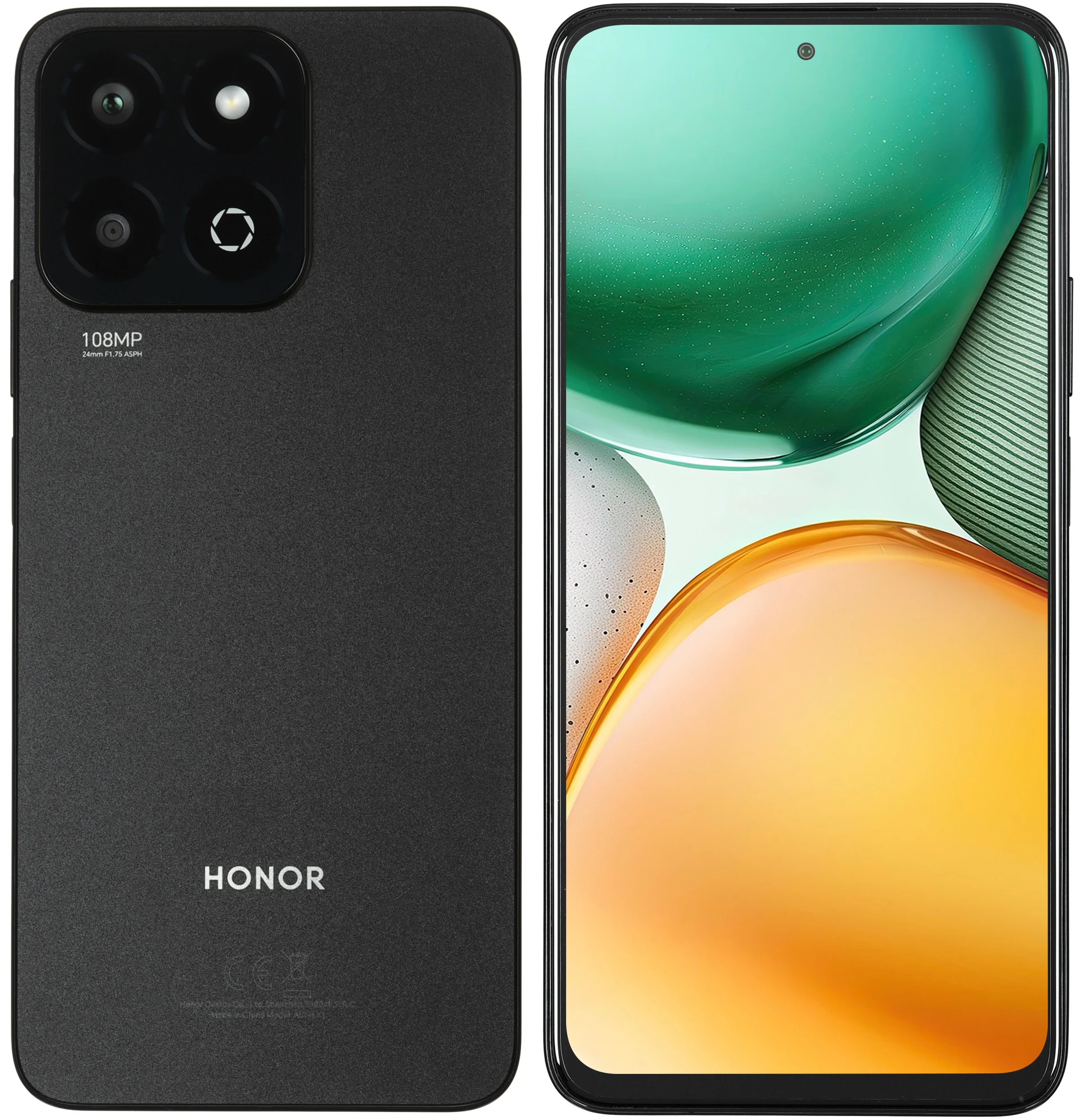 Смартфон HONOR X7C 6+128GB, черный (5109BKCX)