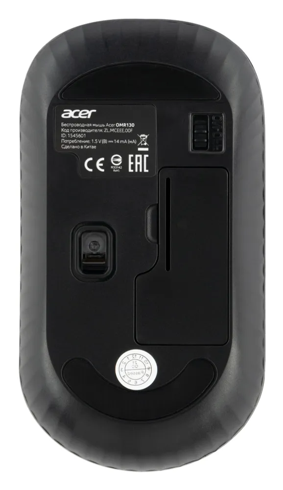 Мышь беспроводная Acer OMR130,3 кнопки, 1200 dpi, черный Мышь беспроводная Acer OMR130,3 кнопки, 1200 dpi, черный