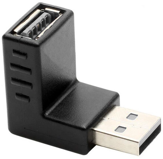 Переходник USB 2.0 AM / AF , угловой, вниз, GCR-53494