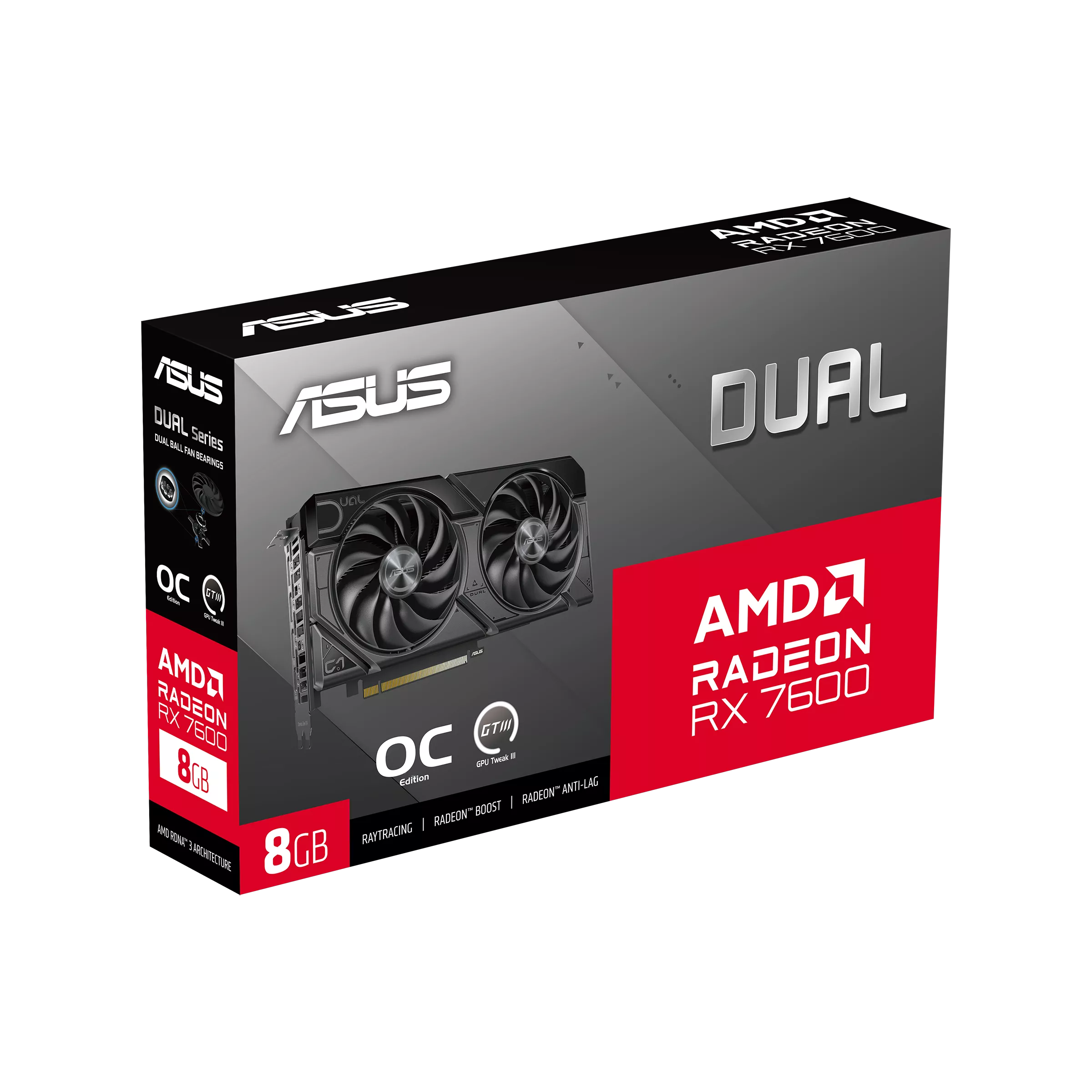 Видеокарта ASUS DUAL-RX7600-O8G-EVO 8GB, GDDR6/128-bit Видеокарта ASUS DUAL-RX7600-O8G-EVO 8GB, GDDR6/128-bit