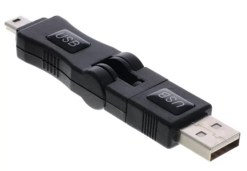 Переходник USB 2.0 AM-MiniUSB, поворотный 360 градусов, GC-AM2M5 Переходник USB 2.0 AM-MiniUSB, поворотный 360 градусов, GC-AM2M5